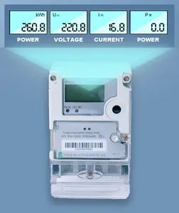単相プリペイド電気エネルギーメーターコスト制御Gprsワイヤレス通信を備えたリモートスマートエネルギーメーター