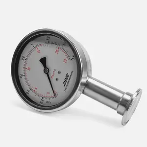 工業用圧力計100mmダイアフラムシール化学真空クランプ空気圧計