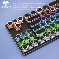 K550 Keyboard Mekanik Punk 87 Tombol Tahan Air Berkabel Hot Swappable Tombol Bulat Komputer Kantor Gaming RGB Backlit Dapat Diprogram