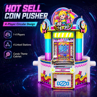 Machine de jeu d'amusement de luxe à LED, à monnayeur, avec distribution de tickets et de jetons, pour 4 joueurs, pousseur de jetons à monnayeur pour salle d'arcade