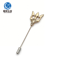 Broche vintage personnalisée Lianxu pour homme et femme, accessoires de bijouterie, broche de costume en forme vintage dorée ou argentée pour mariage