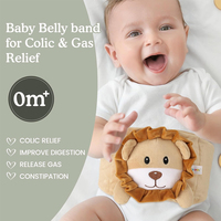 Ceinture chauffante apaisante pour bébés : Soulagement des coliques et des gaz, enveloppement chauffant pour le ventre des nouveau-nés