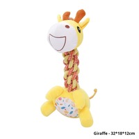 Jouet pour chien en corde pelucheuse durable pour mâcheurs agressifs, jouet interactif en forme d'animal pour le nettoyage des dents, pour chiens de petite et moyenne taille, OEM