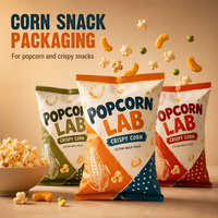 Sacs d'emballage flexibles en aluminium et plastique thermoscellés imprimés sur mesure pour les chips de pommes de terre, les pop-corn et les en-cas