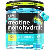 Complément pré-entraînement en bonbons gélifiés à la créatine monohydrate, marque privée OEM, pour la croissance musculaire