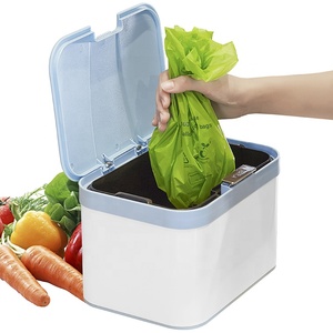 Factory Price Kitchen Countertop Food Waste Caddy Compost Bin With Kitchen Waste Barrel