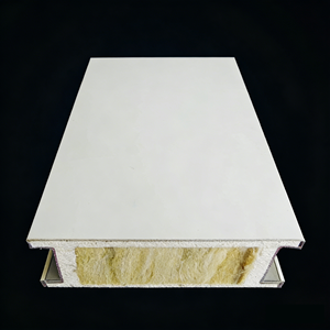 Panel Sándwich de Lana de Roca, Panel Sándwich Metálico Resistente al Fuego, Aislamiento y Decoración de <span class=keywords><strong>Paredes</strong></span> Exteriores, Panel Integrado - Product Image 3