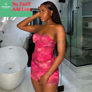 2025 sexy <strong>tropical</strong> street wear skirt suit 2 piece suit women suit summer women's <strong>clothing</strong> 2025 - Product Image 1