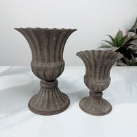 PROMOTION EXCEPTIONNELLE : Mini Urne Métallique sur Pied, Pot de Fleurs, Support Floral, Vase en Métal pour Anniversaire, Événement, Décoration Intérieure
