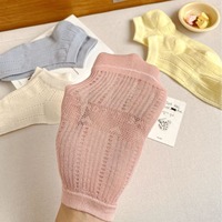 Chaussettes courtes d'été ultra-fines pour femmes, en maille respirante, sans coutures, en coton antibactérien, coupe basse