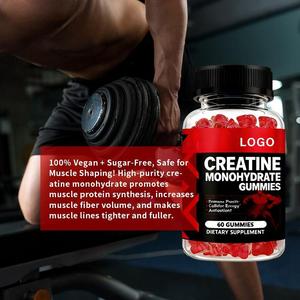 Gummies de créatine OEM&ODM pour la croissance musculaire, poudre de créatine monohydrate, gummies de créatine pour l'entraînement, nutrition sportive, croissance musculaire - Product Image 5