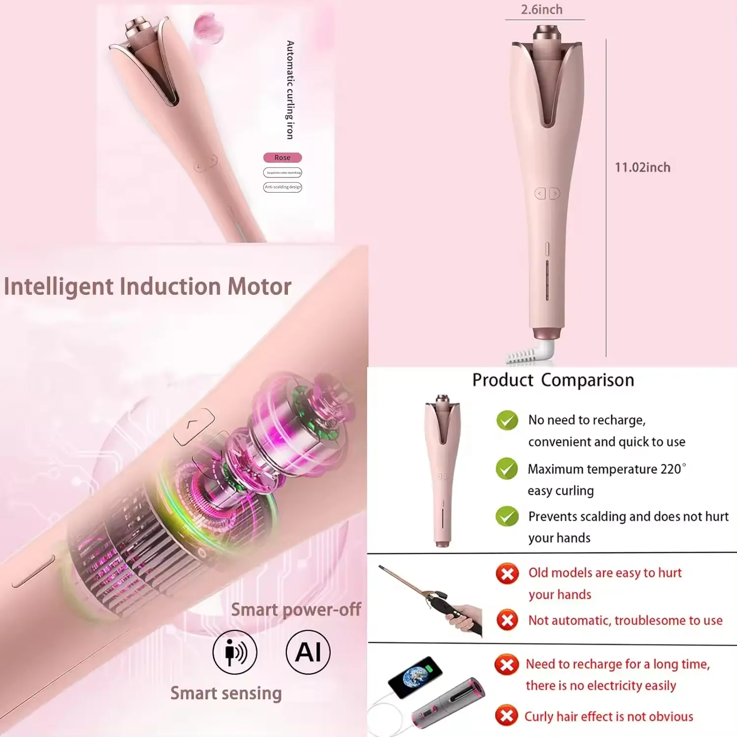 Customization Rechargeable Electric Automatic Hair Curler Rollers Machine