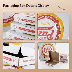 Cajas de Pizza Blancas de 16 y 8 Pulgadas, Cuadradas, de Cartón para Alimentos, para Entrega a Domicilio - Product Image 2