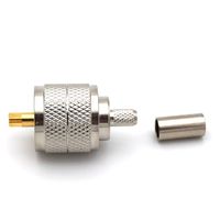 Conector RF UHF Macho de Crimpado RG58 Pl259, Tipo TNC, 1 Pin, Material de Contacto de Níquel-Latón-Estaño, Corriente Nominal de 10A, Microondas