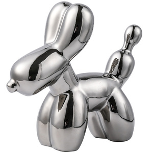 Scultura Creativa Cane Palloncino per Vendita Diretta dalla Fabbrica, Ornamento Artigianale in Ceramica Galvanizzata, Set Regalo per Arredo Ufficio, Camera da Letto e Decorazione Domestica - Product Image 4