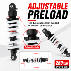 Amortisseur à air de 260 mm, suspension arrière pour moto BSE <span class=keywords><strong>Kayo</strong></span> CRF KLX YZF Pit Bike/Dirt Bike - Product Image 5