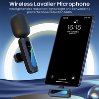 Microphone de Lavalier sans fil 3-en-1 à réduction intelligente du bruit Type C pour l'enregistrement vidéo en direct sur téléphone portable en extérieur