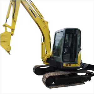 Mini-excavatrice sur chenilles Yanmar Vio55 de 5,5 tonnes d'occasion en bon état, certifiée CE, avec pompe hydraulique et engrenages, pour usage agricole - Product Image 1