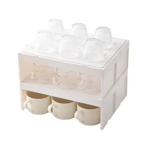 Ventilation plastic water cup multi-layer storage rack with strong load-bearing capacity
