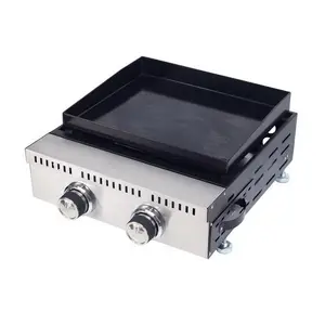 Two burner Gas Griddle <strong>Grill</strong> Super <strong>Best</strong> Seller <strong>BBQ</strong> Accessories Built in <strong>Grill</strong> Gas Valve - Product Image 1