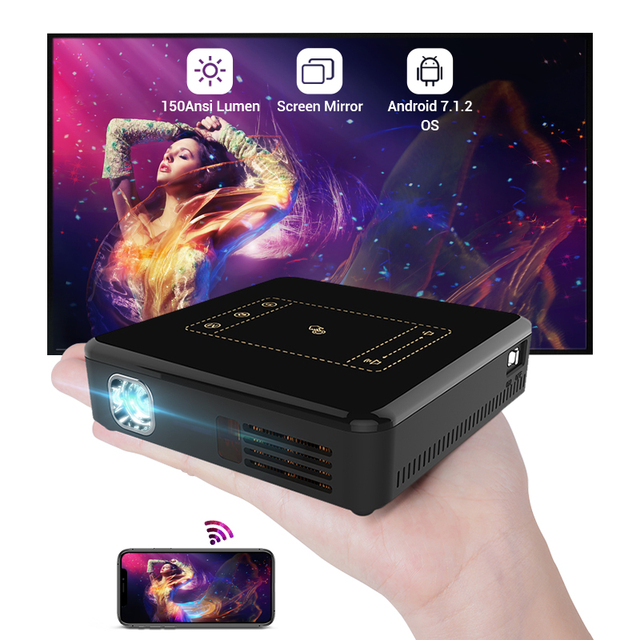 Hotack Short Throw Mini Beamer Pocket Mobile Led Home Theater Short Throw Projector Multimedia Pc Portable Led Dlp Projectors 4K