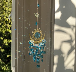 Stock de gros du fabricant pour l'exportation : Ornements artisanaux en cristal blanc pour l'éclairage de jardin, Cristal Œil de Démon Soleil et Lune - Product Image 4