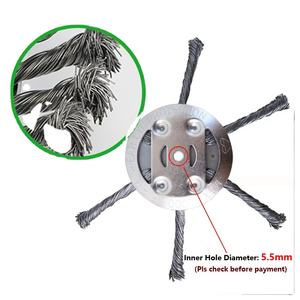 Tête <span class=keywords><strong>de</strong></span> coupe d'herbe en acier <span class=keywords><strong>de</strong></span> 6 pouces, 3 ou 6 débroussailleuse fil <span class=keywords><strong>de</strong></span> coupe lame d'herbe pour jardin tête <span class=keywords><strong>de</strong></span> coupe d'herbe outil électrique <span class=keywords><strong>de</strong></span> tondeuse à gazon - Product Image 2