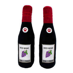 Yüksek Kaliteli 27cm Büyük Şarap Şişesi Köpek Oyuncağı Peluş Köpek Eğitim Oyuncağı Büyük Köpekler İçin Sesli Oyuncak - Product Image 1