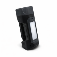 Lampe de recherche solaire rechargeable avec faisceau latéral COB, torche d'urgence portable pour le camping et les réparations
