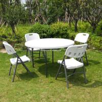 Table ronde portative de vente chaude de 4ft en plastique de HDPE pour le banquet extérieur d'intérieur