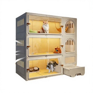 Meilleure Vente En Stock : Maison de Luxe Tout-en-un pour Animaux de Compagnie avec Bac à Litière Intégré, Idéale pour Chats Mignons à Usage Domestique Intérieur - Product Image 1