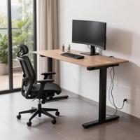 Bureau électrique ergonomique en bois au design moderne, réglable en hauteur, extensible, idéal pour les gamers, table d'ordinateur pour le bureau à domicile
