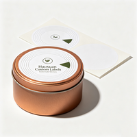 Etiquetas Adhesivas Redondas para Tapa de Contenedor de Té Haoxuan OEM, Papel Recubierto con Impresión UV Localizada para Empaquetado de Tapas de Frascos