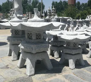 Satılık bahçe ve tapınak taş fenerler için doğal çin granit taş fenerler