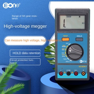 ผู้ผลิตขายส่ง OEM แบบกำหนดเอง VC60A เครื่องทดสอบความต้านทานฉนวน 0-199.9V แรงดันสูง ความต้านทานสูง แบบดิจิตอลเท่านั้น - Product Image 1