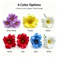 Fleur artificielle en PU, Tulipe Simulation Smile Brownie, pour bouquet de mariage et décoration