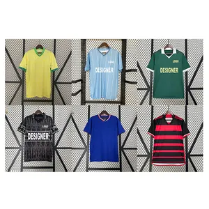 Amostra grátis da camiseta de futebol clássica retrô personalizada mais recente de Designer de uniforme de futebol personalizado