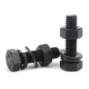 Bulloni Esagonali in Acciaio al Carbonio Grado 8.8, Placcati Neri, Filettatura Completa in Varie <span class=keywords><strong>Dimensioni</strong></span>: 1/4", 1/2", 1 1/4", 1 3/4", 1 1/8", 1 7/8", 1 3/8" - Product Image 5