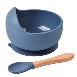 Juego de 2 Utensilios de Silicona para Bebés, Libres de BPA, para Alimentación Infantil, Set de Platos con Succión y Cucharas para Bebés - Product Image 3
