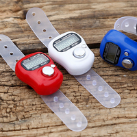 Compteur de Tasbih numérique LED à bouton unique avec boucle réglable pour le doigt
