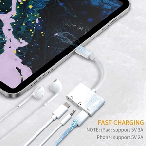 USB C Đến 3.5Mm Và Loại C Kỹ Thuật Số DAC Chip Âm Thanh Splitter Và 1 <span class=keywords><strong>Adapter</strong></span> Sạc Tương Thích Cho iPad pro Và Google Pixel Hơn - Product Image 2