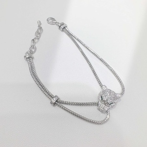 Bracelet à maillons en argent sterling 925, style géométrique classique, épais, hip-hop, fait main, avec éléments en or 14 carats. - Product Image 4