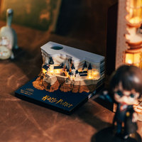 Bloc-notes en papier avec logo personnalisé 3D du château magique de Poudlard Boîte-cadeau de luxe unique pour le Nouvel An chinois de Pâques Boîte et carton en acrylique