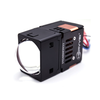 HENVVEI Mini Projecteur Phares Lentille Laser 1.7 Pouces Nouveau Phare De Voiture Blanc Universel 12V avec Température De Couleur 6000K