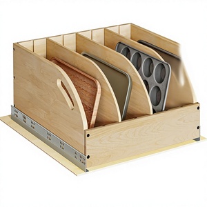 <span class=keywords><strong>Organizador</strong></span> de Ollas y <span class=keywords><strong>Sartenes</strong></span> con Cierre Suave, Cajón Extraíble de Alta Resistencia para Almacenamiento de Bandejas de Horno y Tablas de Cortar para Cocina - Product Image 1