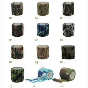 Blues grosir 5cm dengan 4.5m warna campuran luar ruangan berburu kamuflase kain tahan air pita Camo