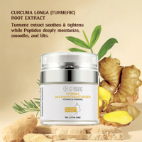 Crème de jour rajeunissante à la vitamine C, hydratant infusé au curcuma, antioxydant, éclaircissant, raffermissant, soin du visage 50ml GMP