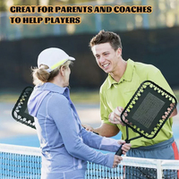 Ensemble de filet d'entraînement de pickleball en polyester durable et raquette de pratique noire unisexe pour jeunes, accessoire de sport extérieur JXYX Lyh207
