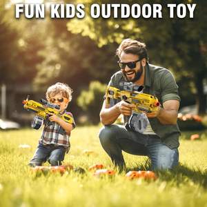 Arma de Brinquedo para Balas Macias Elétricas, Blaster Automático com 3 Motores, Atira até 50 Pés para Jogos de Tiro ao Ar Livre para Adultos - Product Image 3