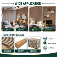 Panneaux muraux acoustiques en lattes de bois modernes pour l'insonorisation des hôtels et des appartements - Écologiques et à haute absorption sonore